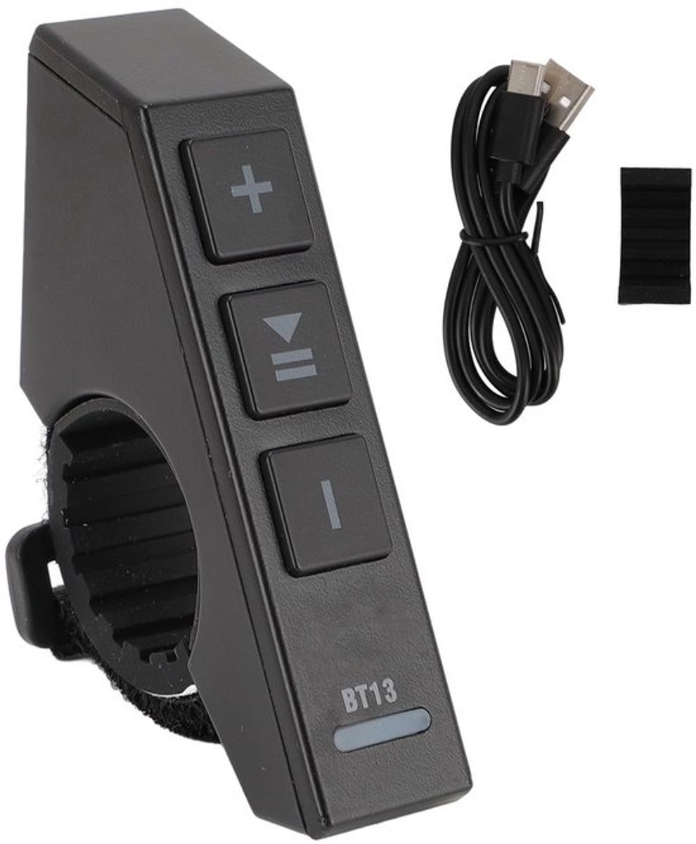 Stuurbediening - Bluetooth-afstandsbediening - Compact en gebruiksvriendelijk - Ideaal voor auto en fiets - Geschikt voor motorfiets en s...