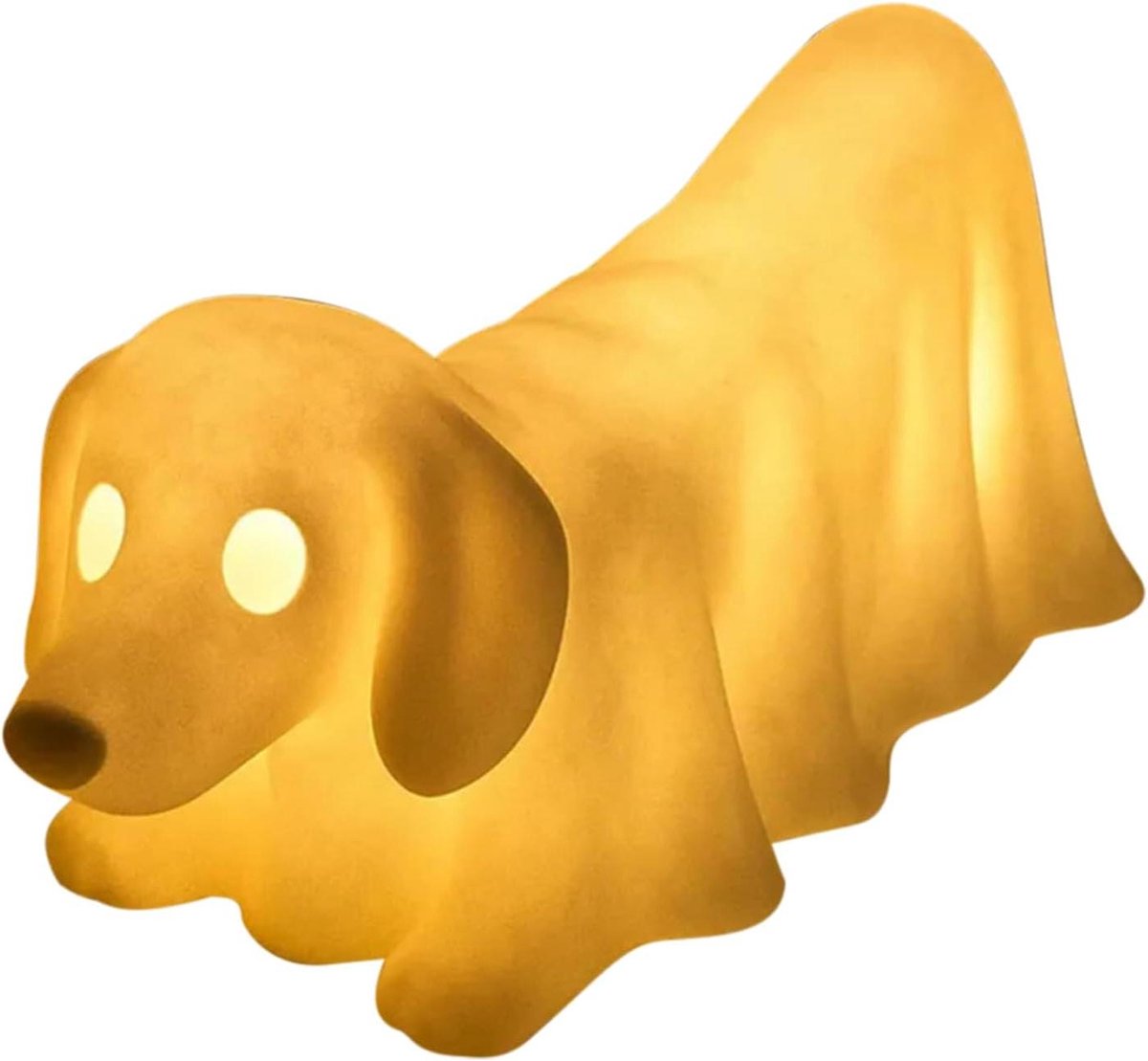 Spook Teckel Lamp - Nachtlampje Hond Decoratieve Lamp - Halloween Decoratie - Schattig Spookontwerp - 15 cm - Meerkleurig