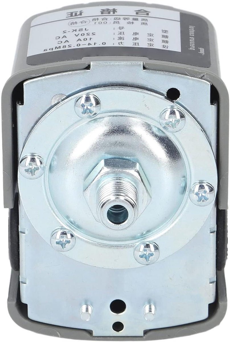 Drukschakelaar Waterpomp - Pompbesturing - Automatische Waterdruk - Verstelbare Drempels - 1/4 inch NPT - Zwart