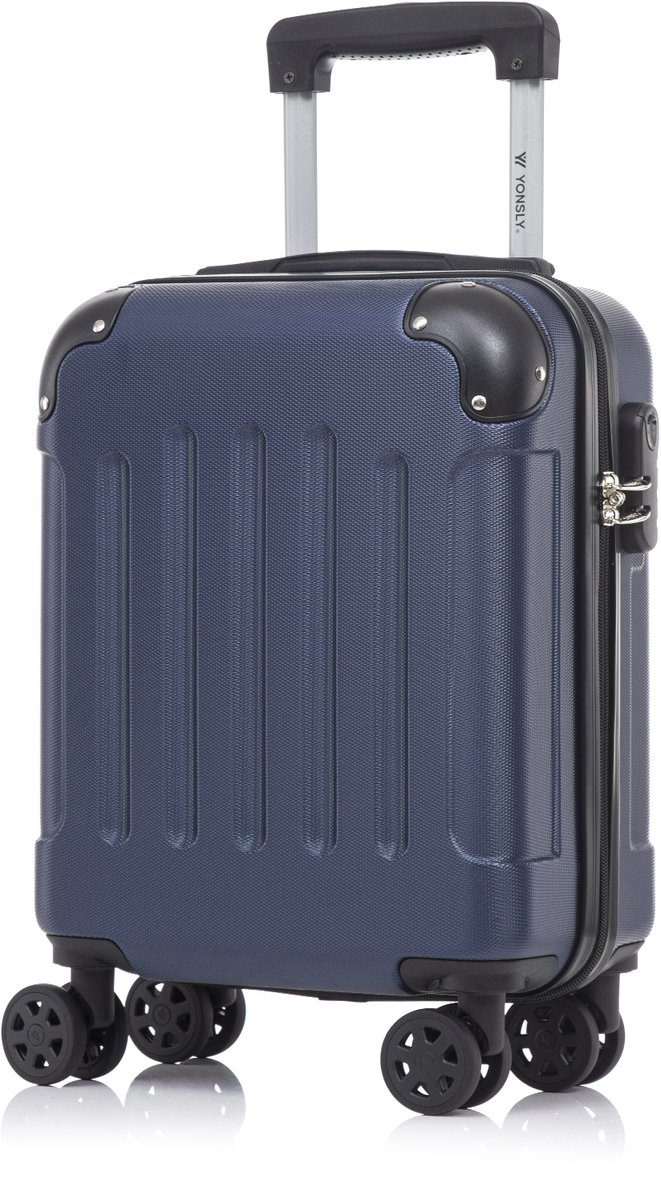 YONSLY Handbagage Koffer - 46x31x20 cm - Reiskoffer 25L - Donkerblauw