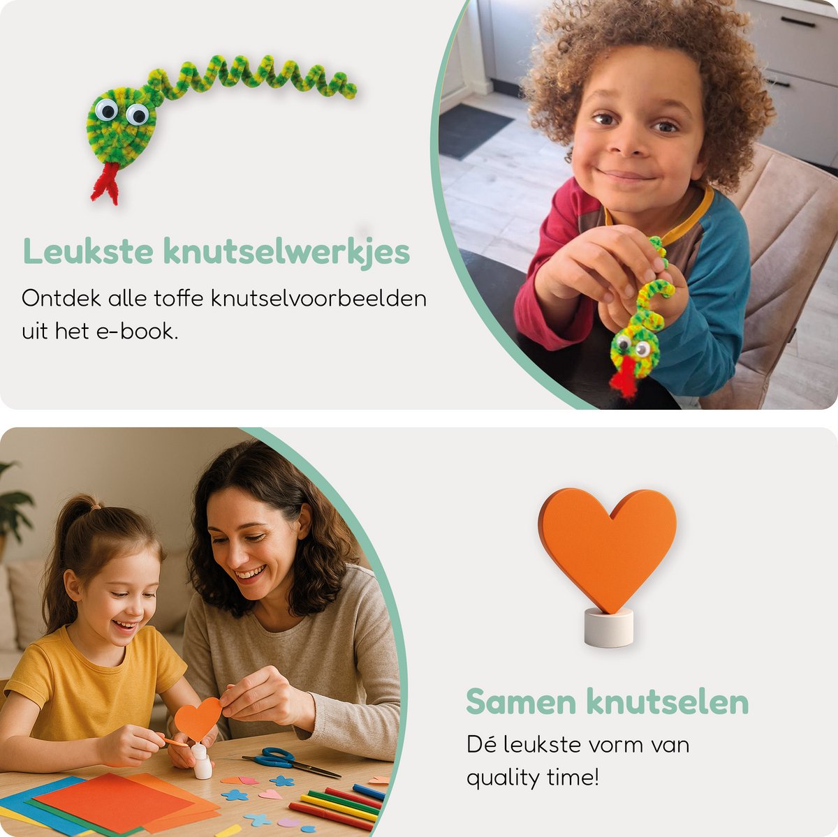 Knutselkoffer XXL BIEK20® Mintgroen - Inclusief E-Book - Knutselpakket - Knutselen Jongens - Creatief Speelgoed - Knutseldoos - Knutselset - Knutselen voor Kinderen — afbeelding 7