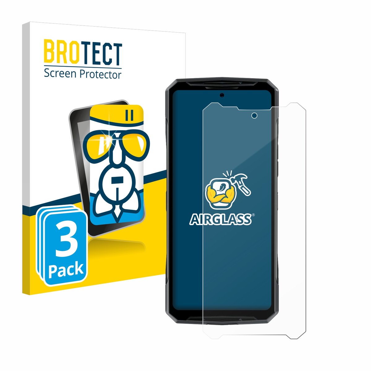 Screenprotector 3 Stuks voor Doogee DK10 Beschermglas transparant