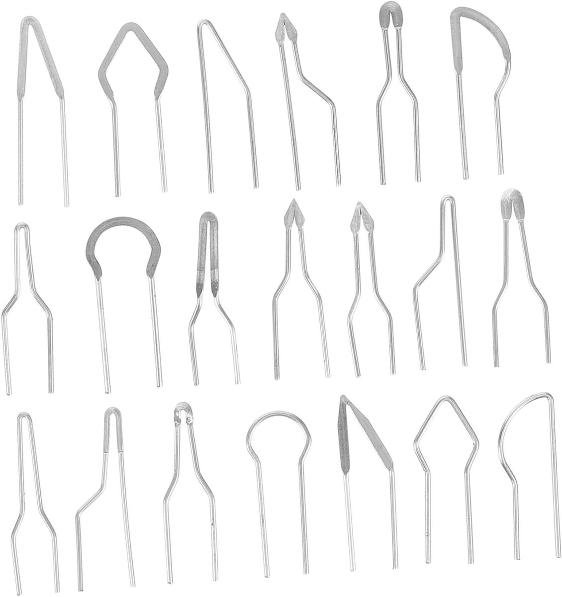 Houtbranderpen Puntenset - Pyrografie Tips - Houtbewerking Hobby - Verschillende Vormen - 3.5 cm - Metaal