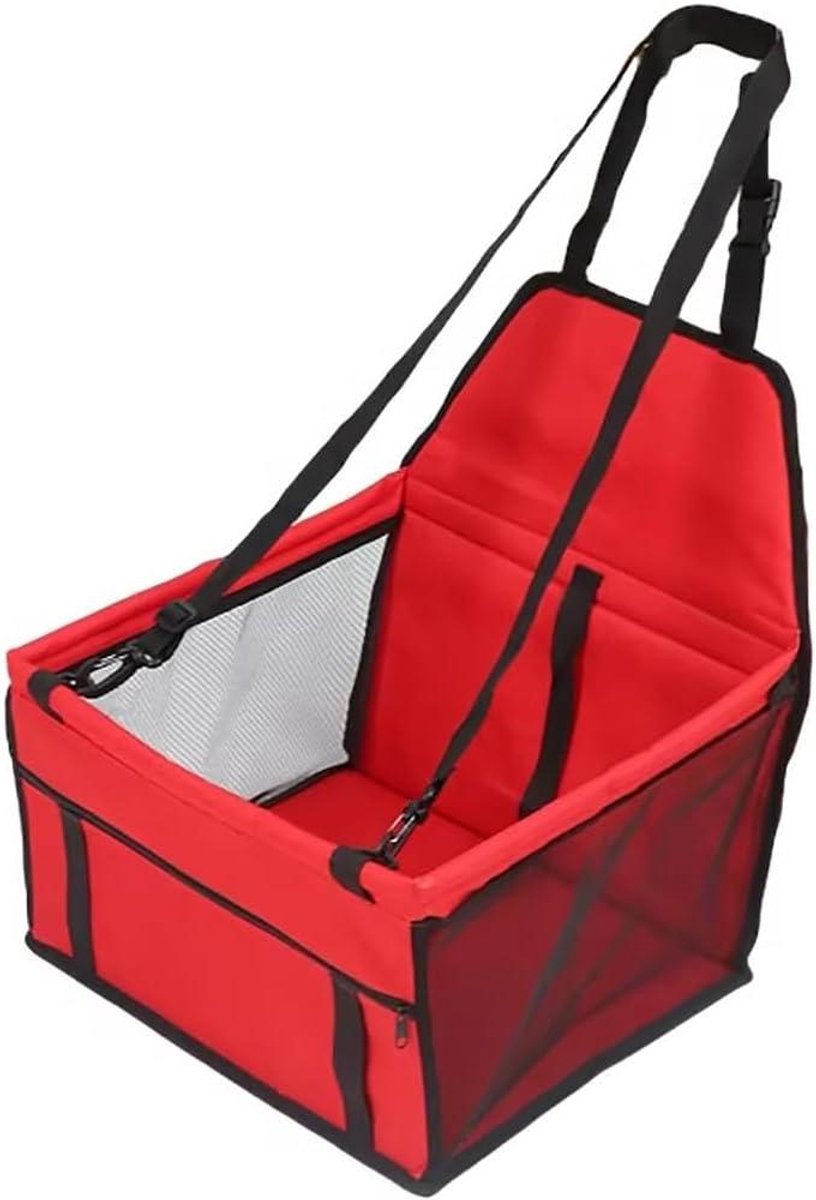 Autohond Stoelhoes - Reisbescherming Huisdier - Veilig Reizen Auto - Universele Pasvorm - 33x40x45 cm - Rood