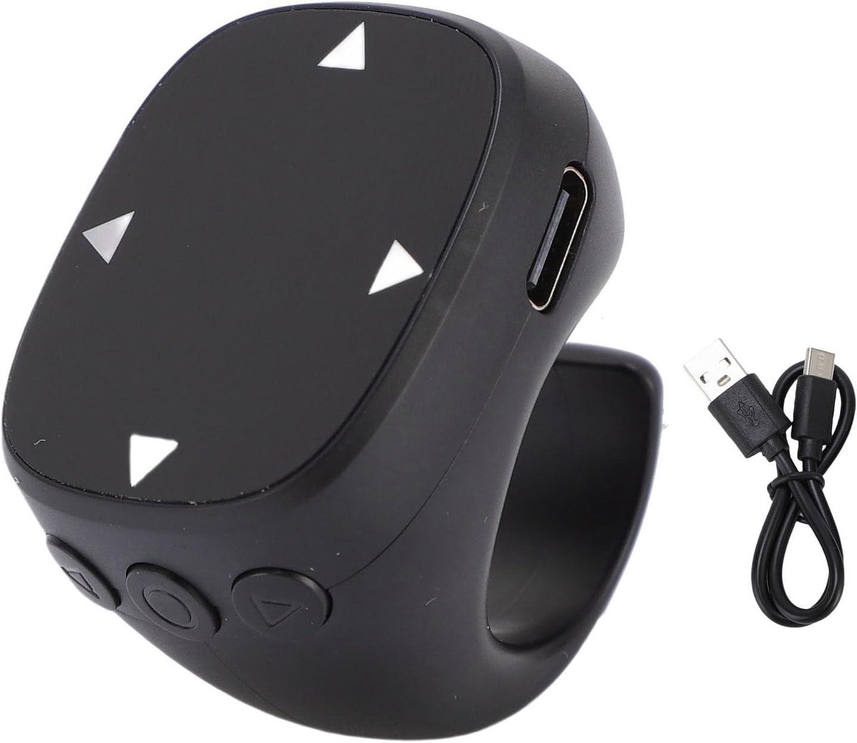 Scrollring Bluetooth Bediening - Pagina Turner Ring - Video's Bekijken - Touch Bediening - 10m Bereik - Zwart