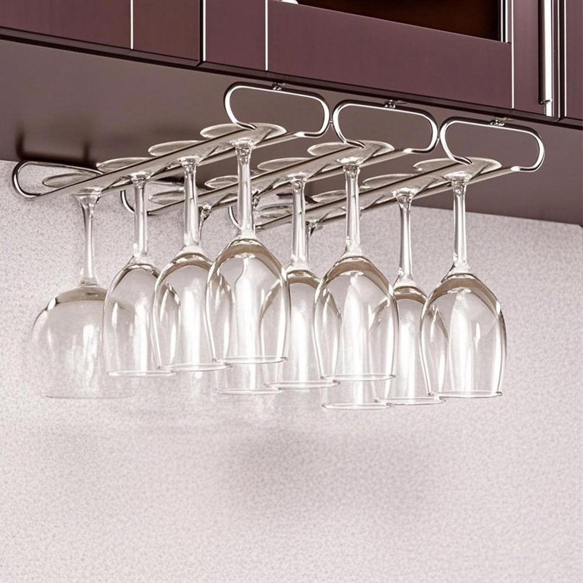 Hanging Wine Glass Holders - 2 Stuks voor Thuisbar, Keuken en Restaurant - Ideaal voor Wijnliefhebbers en Feestjes