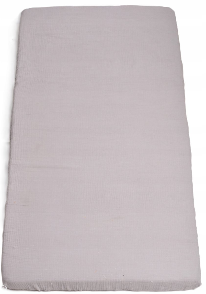 Merkloos Muslin Hoeslaken met Elastiek voor Kinderbedje 120x60 cm