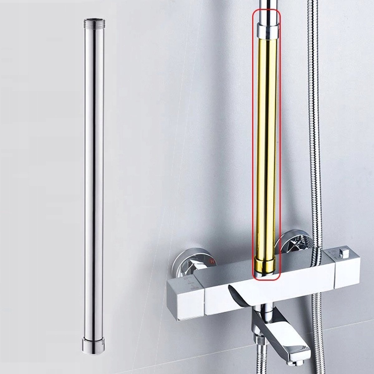 Douchebuis Verlengstuk 30cm 1/2" - Chroom