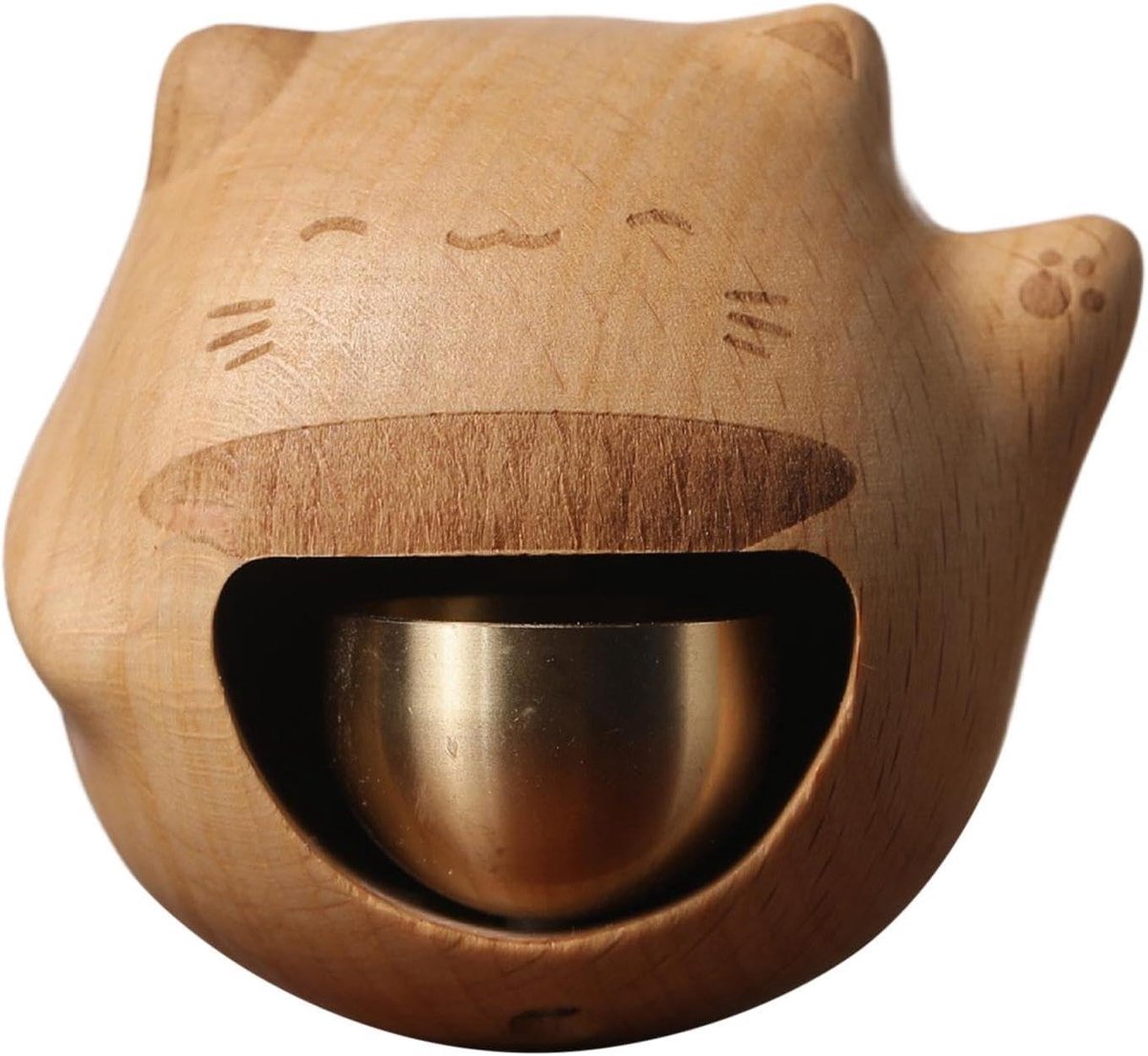 Houten Bel - Deurbel Chime - Winkel Verwittigen - Magnetisch Ontwerp - 7.5 x 7.2 x 5.2 cm - Bruin