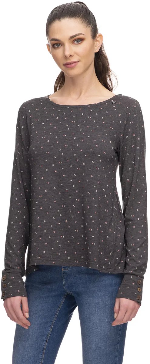 Dames-T-shirt met lange mouwen Ragwear Malka Zwart