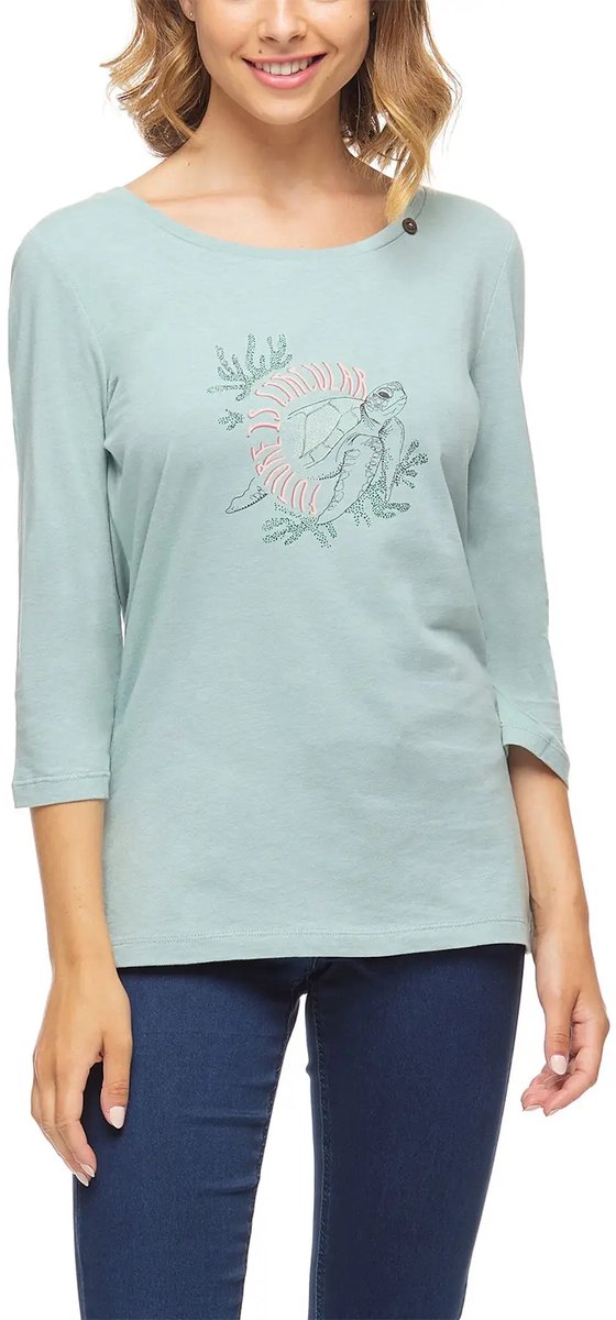 Dames-T-shirt met lange mouwen Ragwear Lorah Remake Blauw