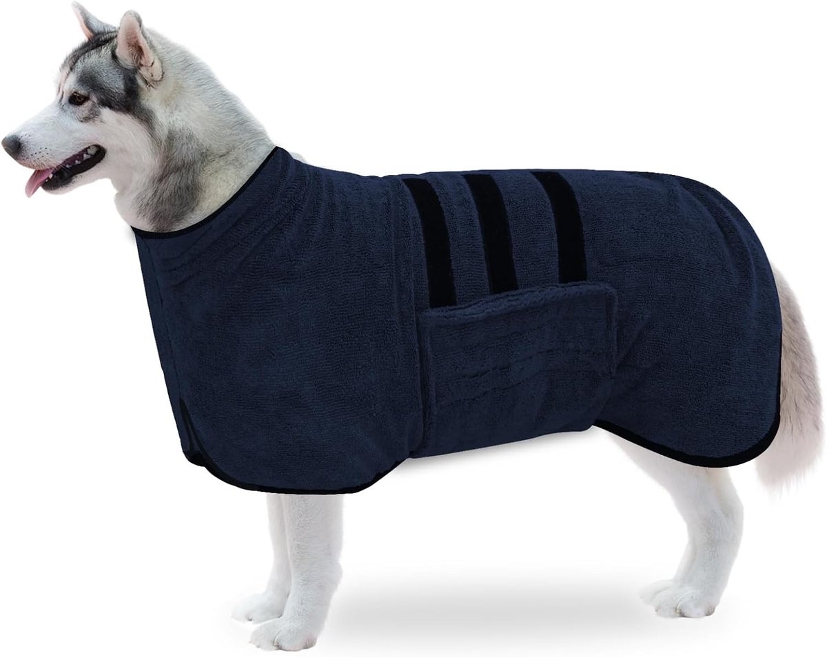 Hondenbadjas maat m - Marina - Microvezel - Absorberende en Sneldrogende Badjas voor Honden
