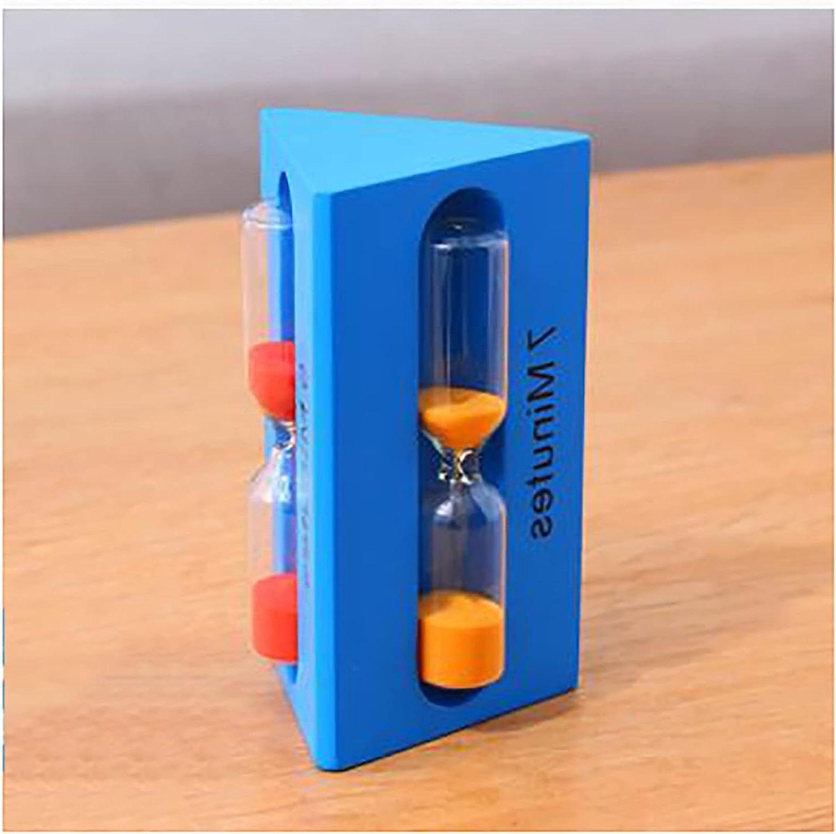 Zandloper Tijdmeter - Keuken Timer - Koken en Bakken - Drie Timers in Eén - 6x10 cm - Blauw