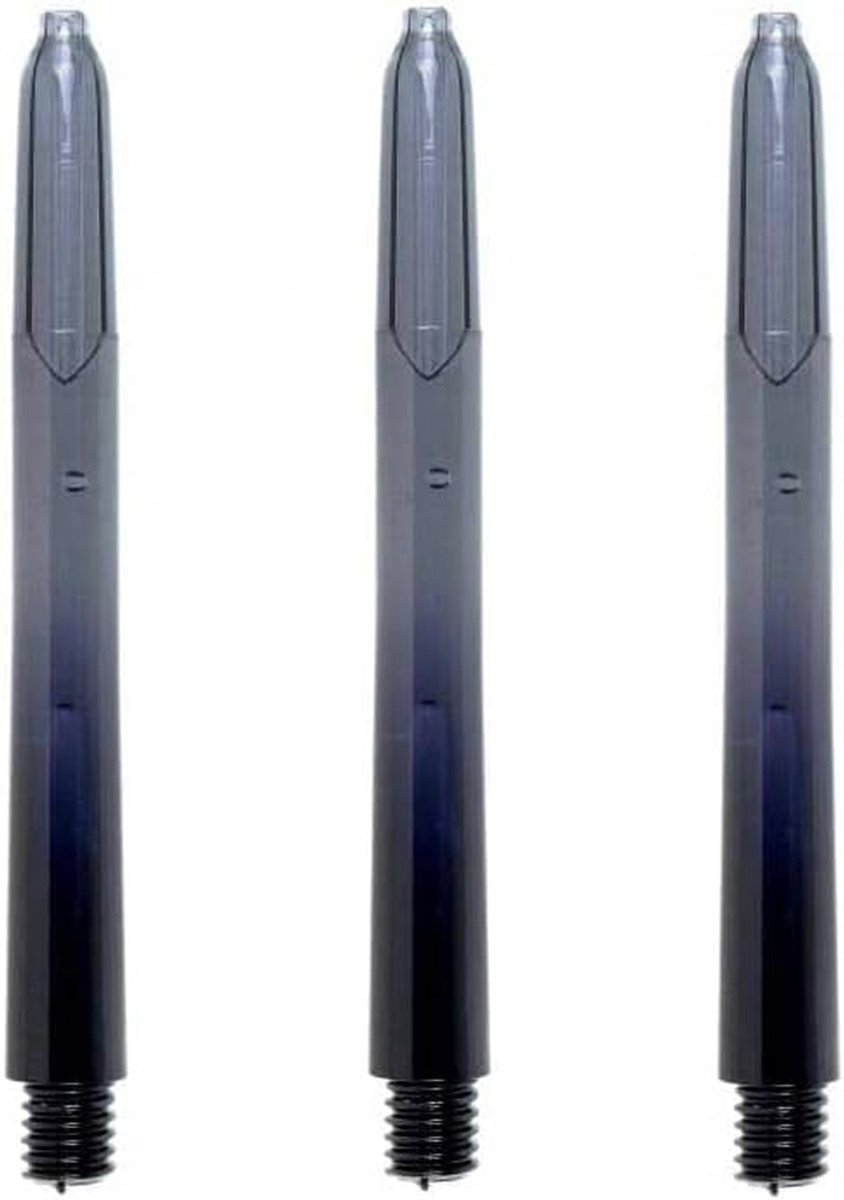 Dartshafts - Hengels Dartpijlen - Dartspel Verbeteren - Tweekleurig Design - Medium 50mm - Black Smoke
