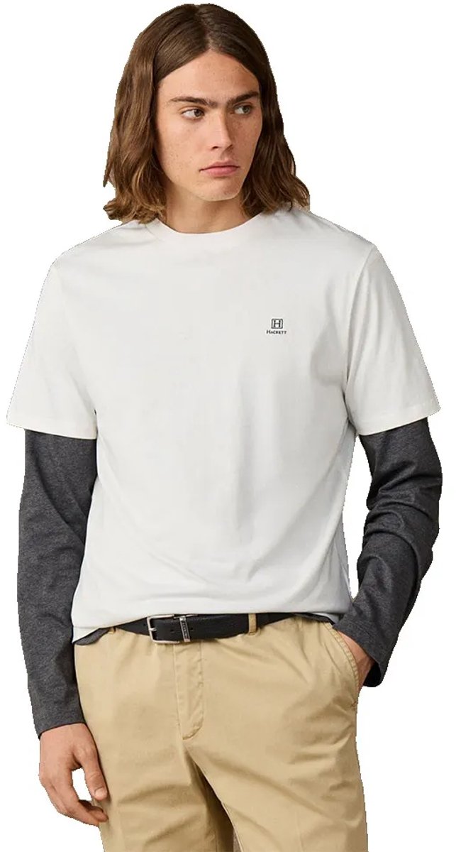 Hackett Hm5000147 T-shirt Met Korte Mouwen Wit S Man