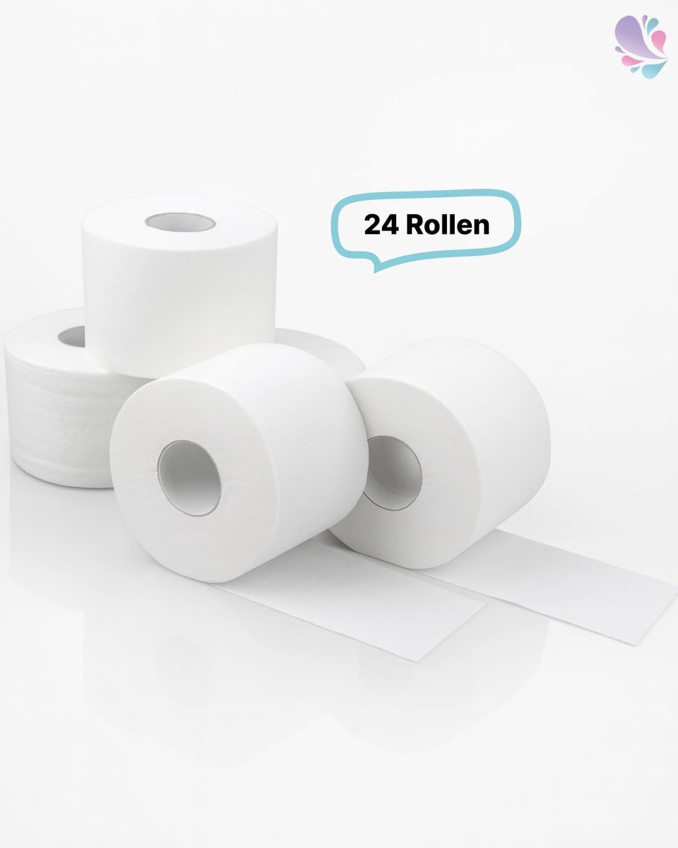 Toiletpapier Rollen - Huishoudrol Keukenrol - Dagelijks Huishoudelijk Gebruik - 100% Pure Cellulose - 75 m per rol - Wit