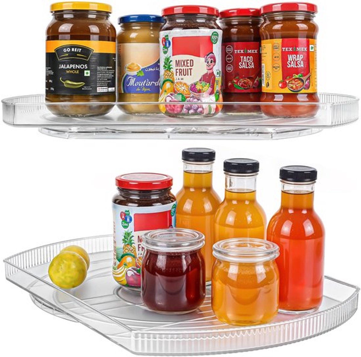 Draaitafel Organisator - Rechthoekige Draaischijf - Koelkast Organizer - 42 x 28 x 3,5 cm - Optimaliseert Toegang - Vermijdt Rommel - Koelkastorganizer