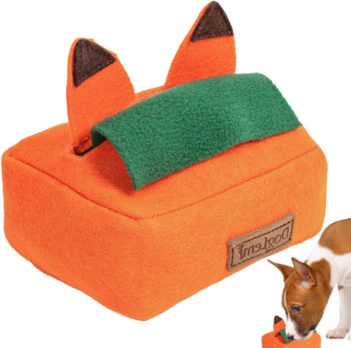 Hondensnuffelbal - Honden voerbal - Mentale stimulatie hond - Verberg voer in lagen - 13 cm - Oranje
