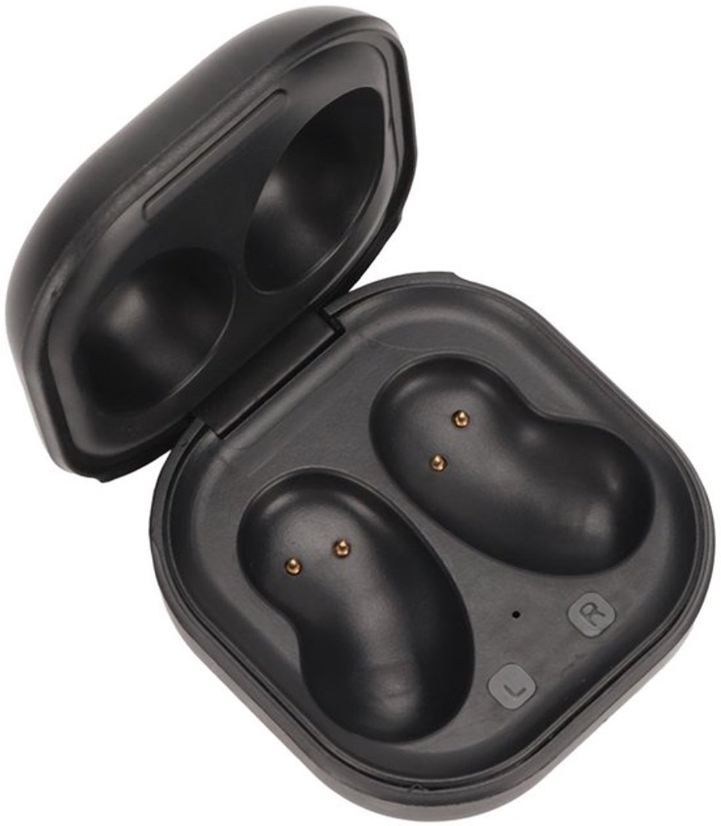 Draadloos Oplaadetui - Oplaadetui Vervanging - 600 mAh Ingebouwde Batterij - Zwart - Oplaadkabel Inclusief - Geschikt voor Buds Live SM R...
