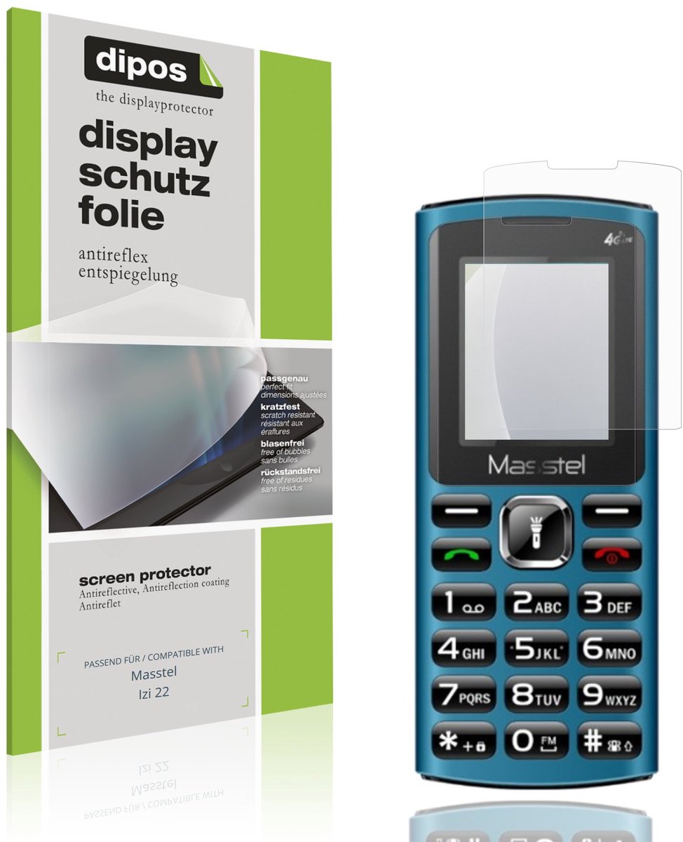 dipos – 4x Matte Beschermfolie geschikt voor Masstel Izi 22 | Krasbestendige & antireflecterende Screenprotector Ultra-Thin