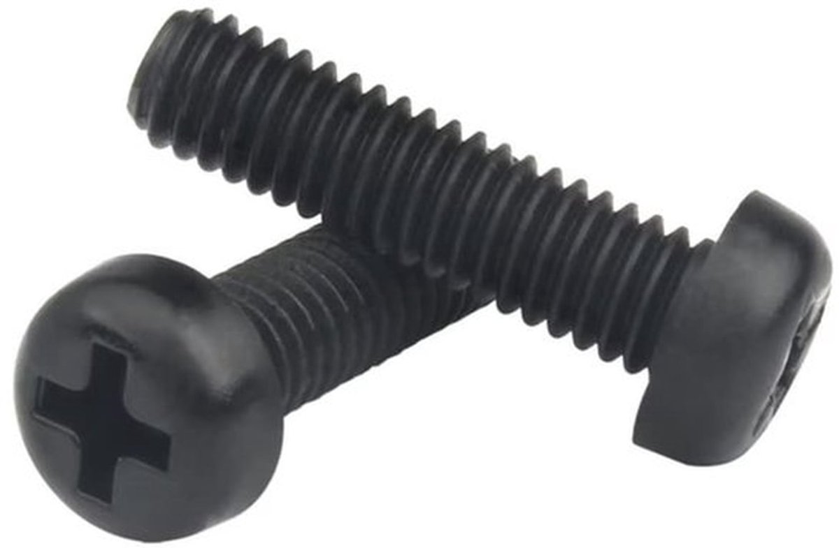 Nylon Schroeven M8x25mm - Kruiskop/Ronde Kop - Kunststof - 40 Stuks - Lichtgewicht - Niet-magnetisch - Hoogwaardig Nylon - Machineschroeven