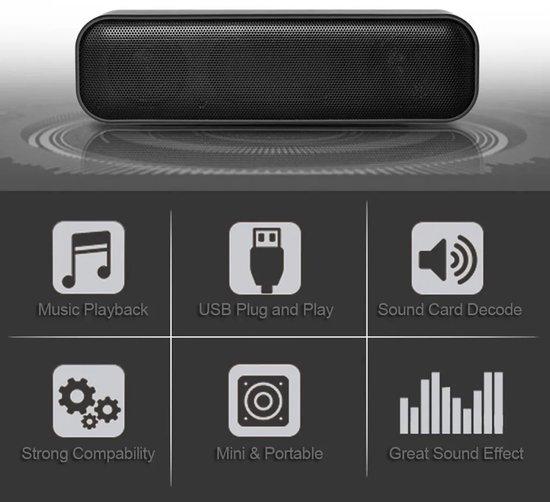 LISM-USB-soundbar desktopluidspreker, bedrade computerluidspreker, geschikt voor tv's, desktops, laptops en computers. van lism — afbeelding 3