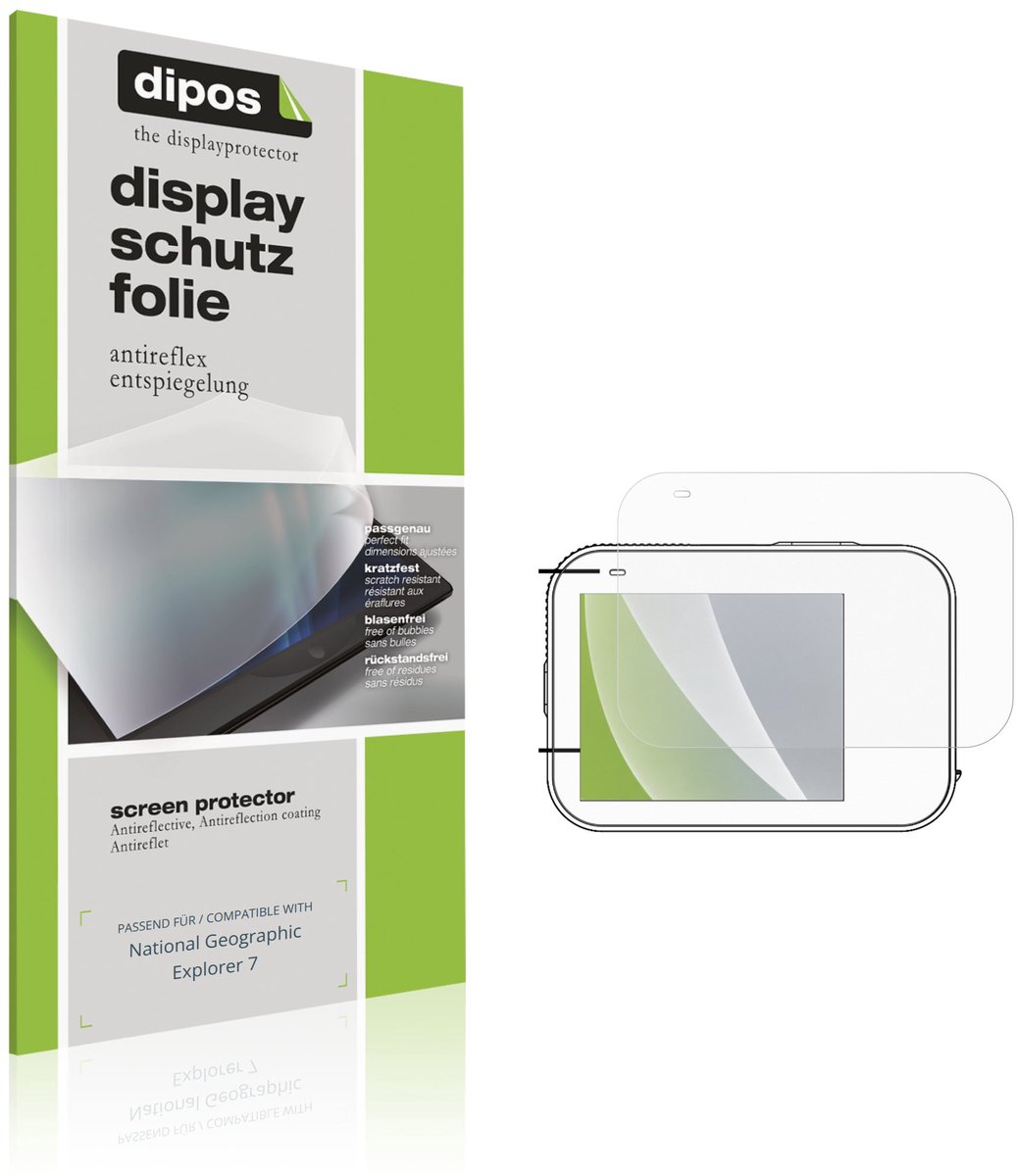 dipos – 4x Matte Beschermfolie geschikt voor National Geographic Explorer 7 | Krasbestendige & antireflecterende Screenprotector Ultra-Thin