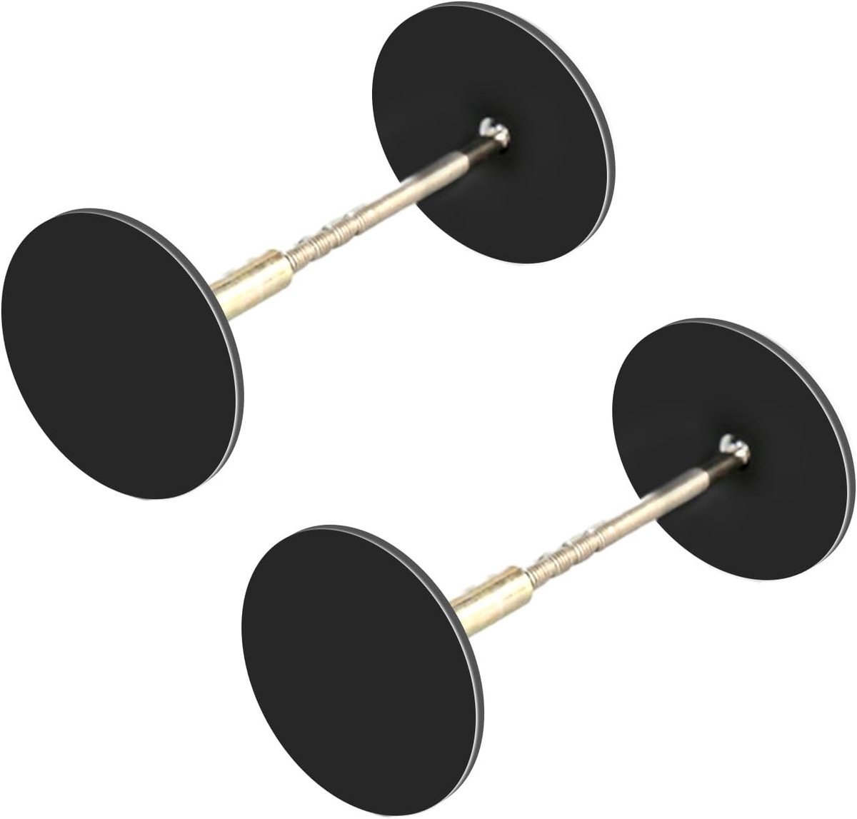 Ronde Deur Plug en Decoratieve Afdekking voor Deurgat, Metalen Plaat voor Herstel van Deurgaten (2 Stuks Zwart) - Ideaal voor Binnen- en Buitendeuren