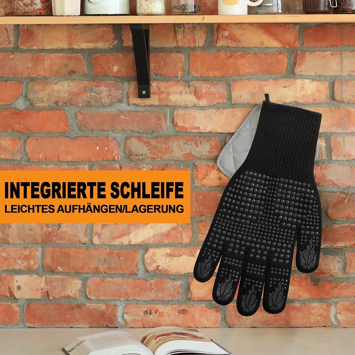 Grillhandschoenen - Zwart - S - Hittebestendig met Antislip Siliconen - Voor Koken en Barbecue