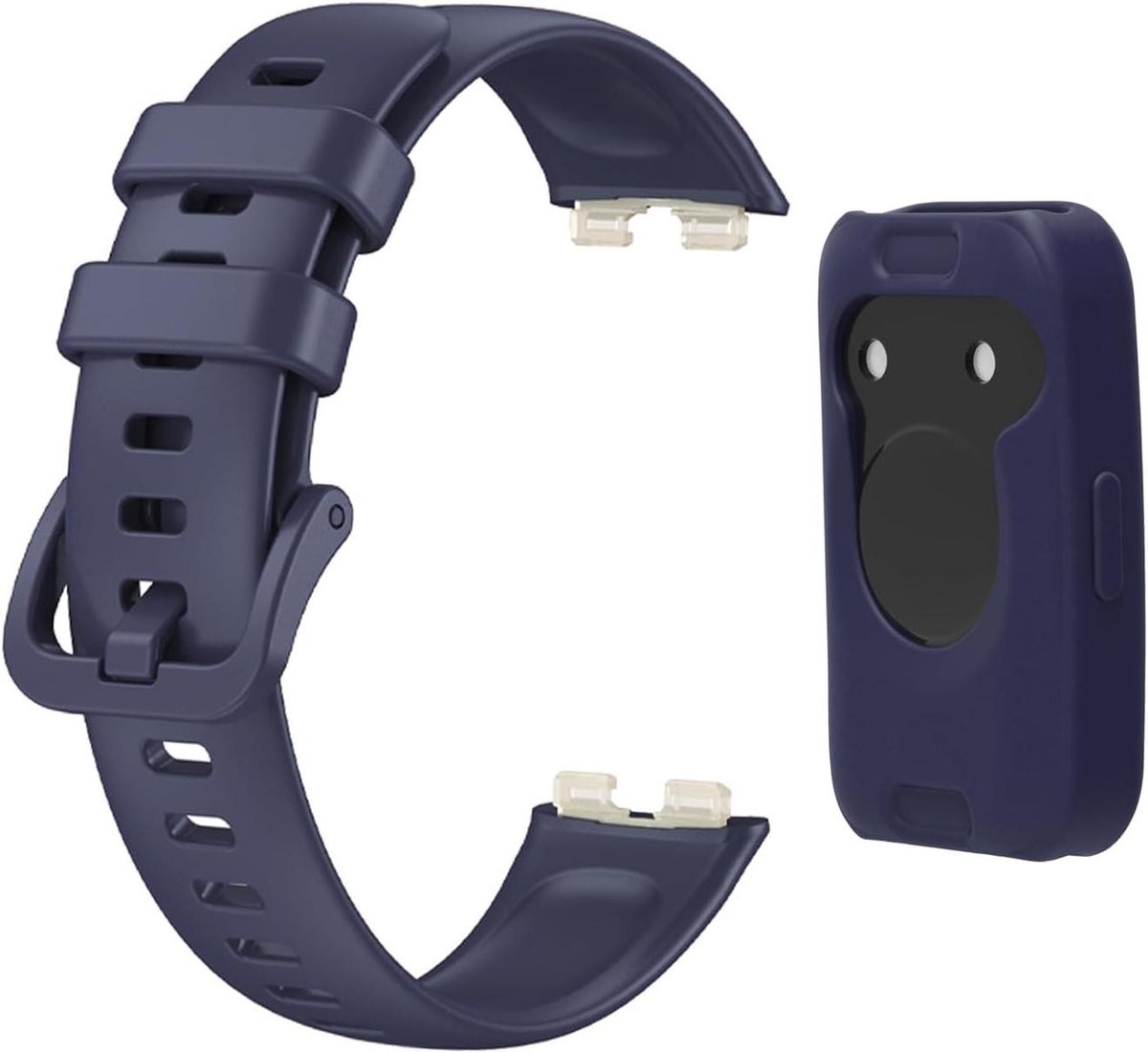 Armband - Reservebandje Horloge - Sporten en Dagelijks - Waterdicht Siliconen - Voor Huawei Band 8 - Zwart