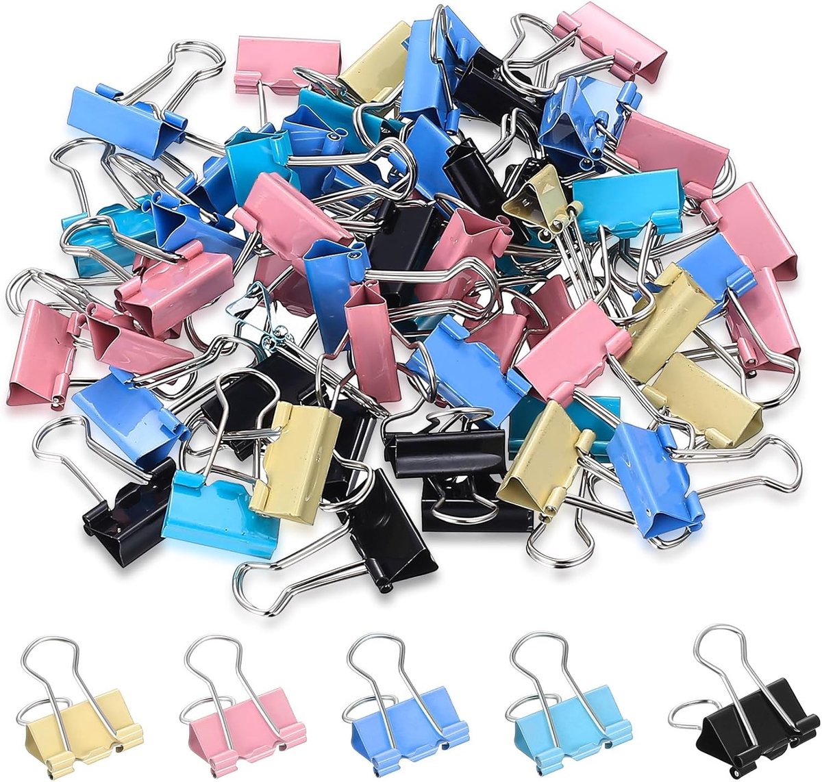 Kleine Paperclips - Meer Kleurig - 32 x 19 mm - Stevige Metalen Clips - Voor Kantoor en Thuis