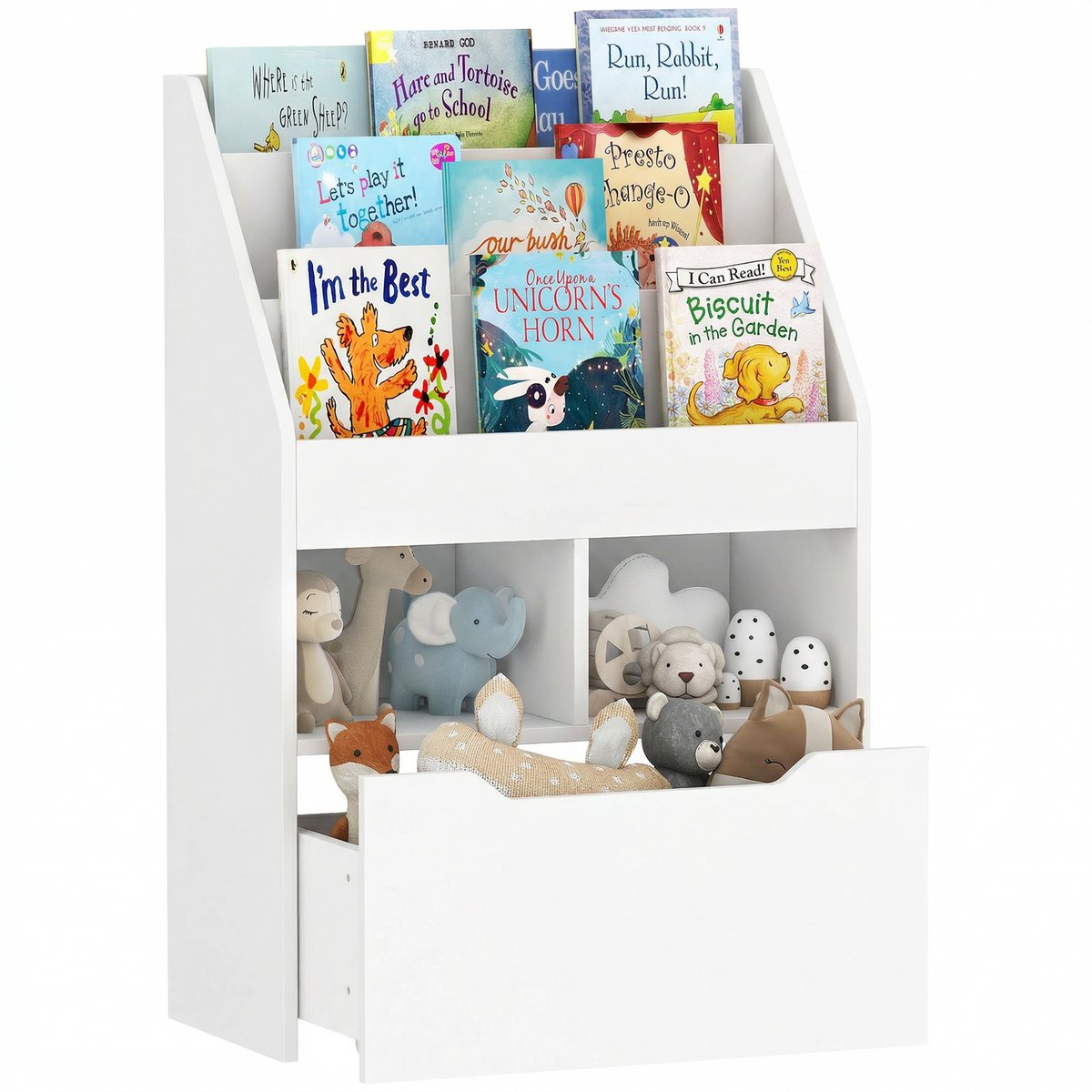 HOMCOM Kinderboekenkast - Wit
