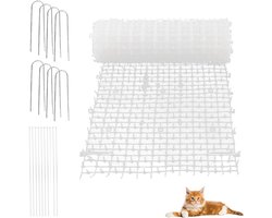 Doornrooster tegen katten - Wit - 30 x 200 cm - Kunststof kattenafweermat met spikes - Voor tuin en buitengebruik