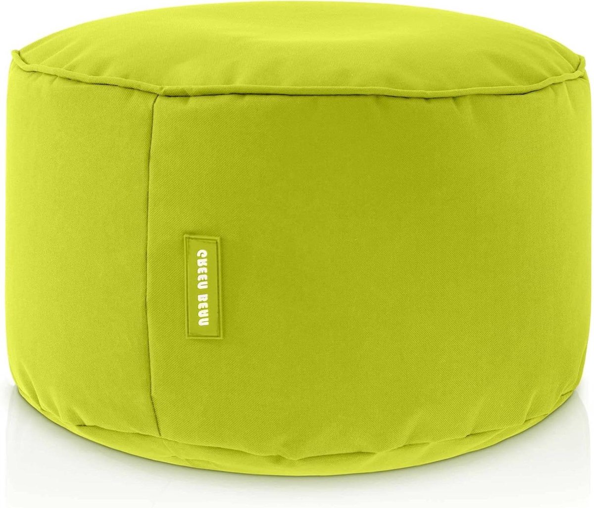 Poef Hocker - Voetenbank Zitkruk - Ontspannen Zitten - Wasbare Buitenhoes - 45 x 25 cm - Lichtgroen