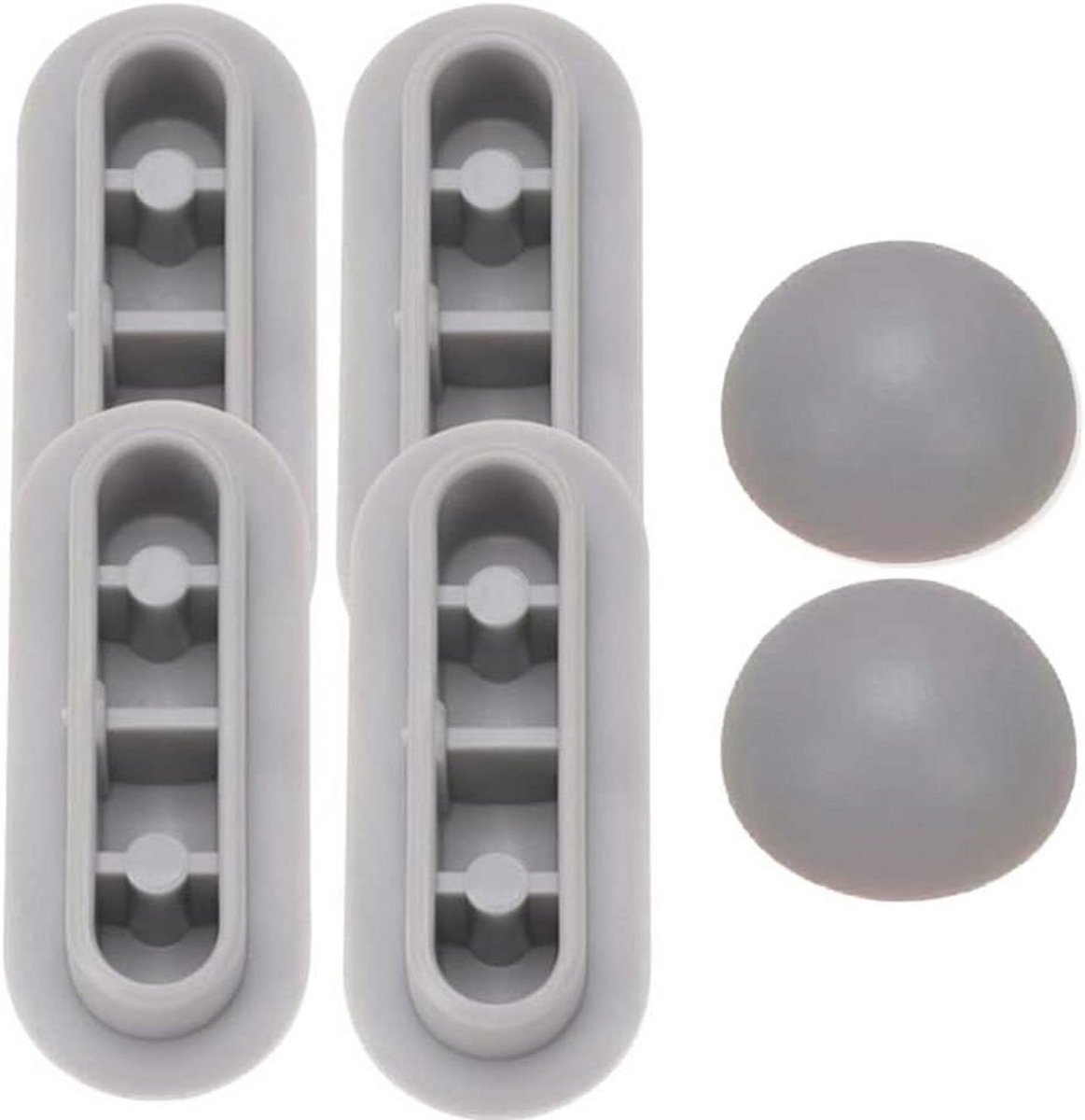 Toiletbril Bumpers - Toiletbril Pads - Toilet Reparatie - Dubbele Hoogte Opties - 40 Stuks - Grijs