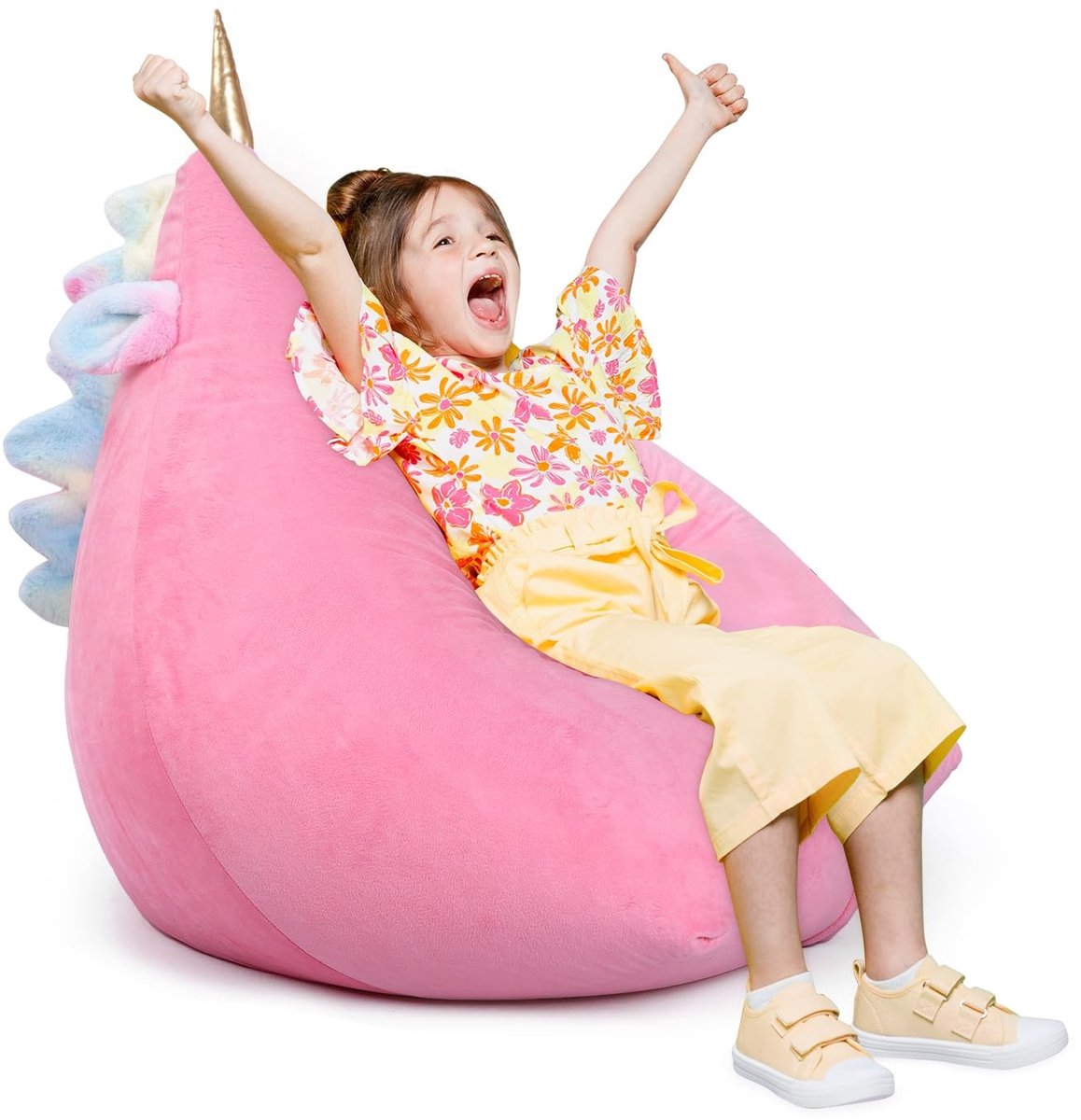 Omgoods - Extra Zachte Plus Size Bean Bag voor Kinderen met Rits
