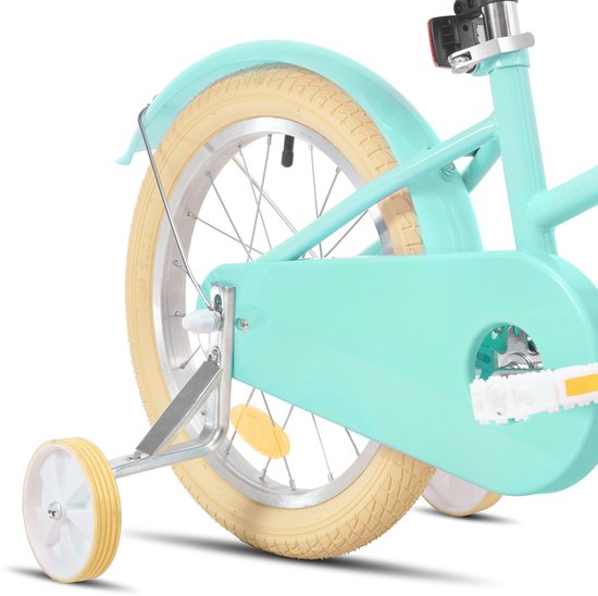KEANO 12 Inch Kinderfiets voor Meisjes, 3-4 Jaar, 33-41 inch, met Zijwieltjes, Kinderfiets Groen — afbeelding 2