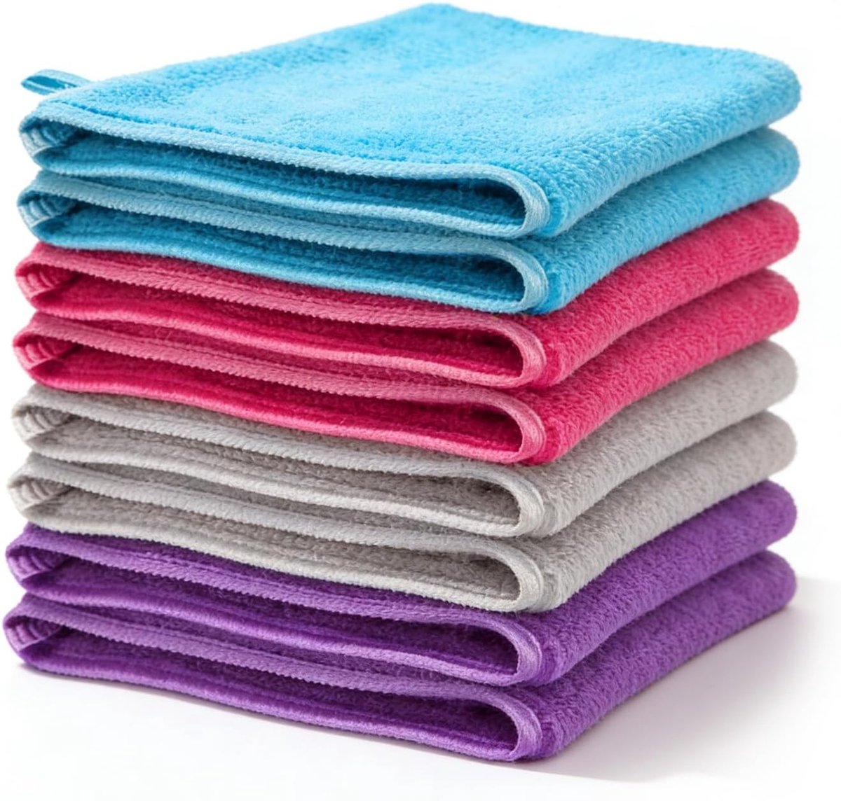 Zachte microvezel douchehandschoenen voor gezichtsreiniging, herbruikbare make-up remover en handdoek