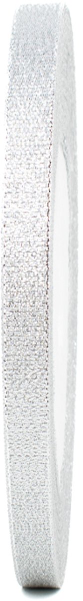Decoratielint - cadeaulint - 6 mm x 22,5 meter - zilver