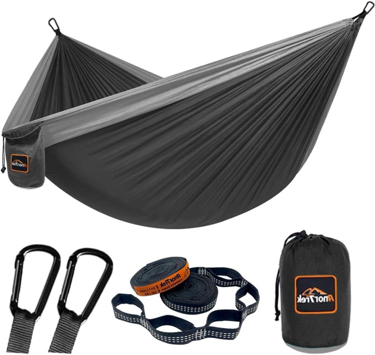 Camping Hangmat - Lichtgewicht Hangmat - Ontspannen Buiten - Inclusief Boomriemen - 299 x 198 cm - Blauw
