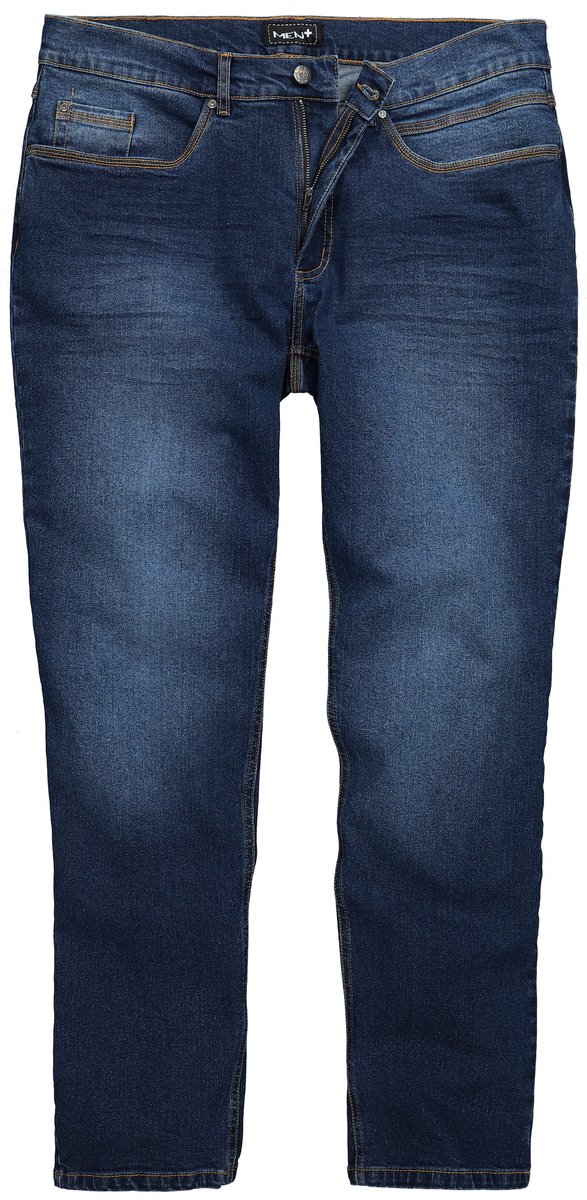 Men Plus - Heren - Jeans denim toelopende Loose Fit 5-pocket - Donkerblauw denim - Maat 58