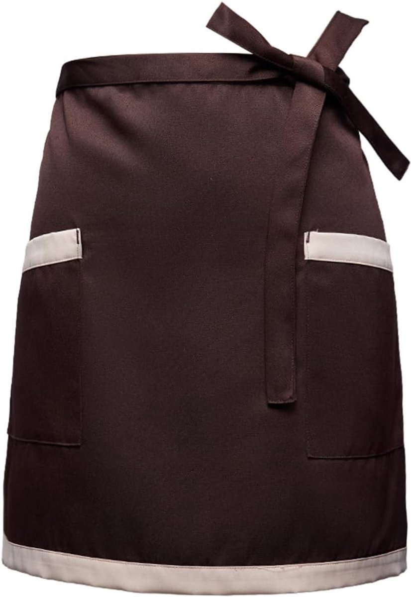 Schort met 2 Zakjes voor Koken en Serveren, Ideaal voor Thuis, Bistro en Restaurant, Unisex Keukenschort