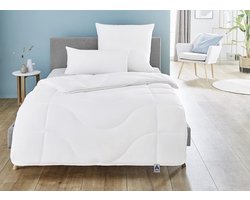 Badenia Bed Comfort Irisette Micro Thermo 4-Seizoenen Dekbed, met Drukknopen, Voor Alle Seizoenen, 240 x 220 cm, Wit