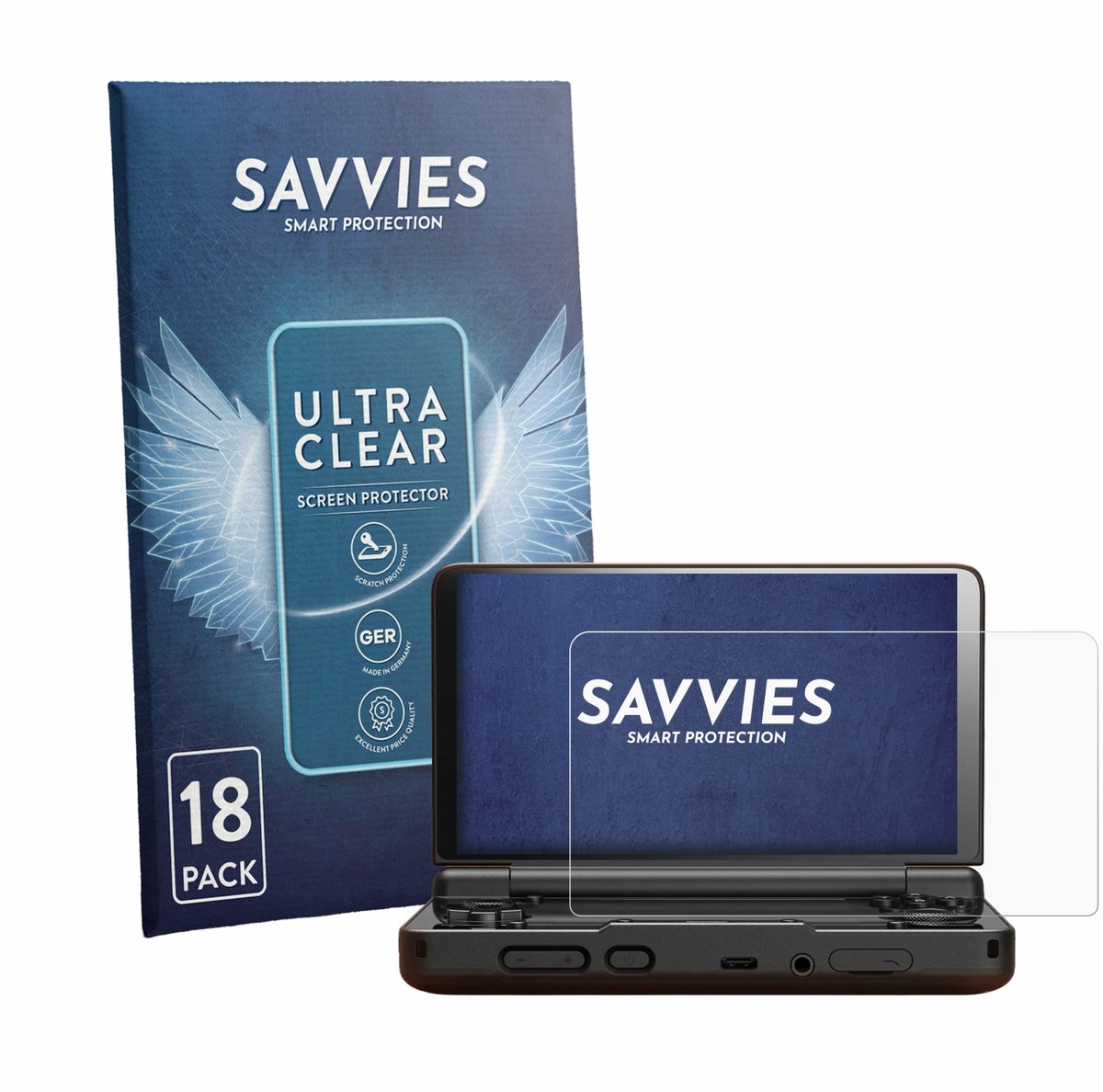 Savvies - Screenprotector voor AYN Thor - Folie Beschermfolie transparant 18 Stuks