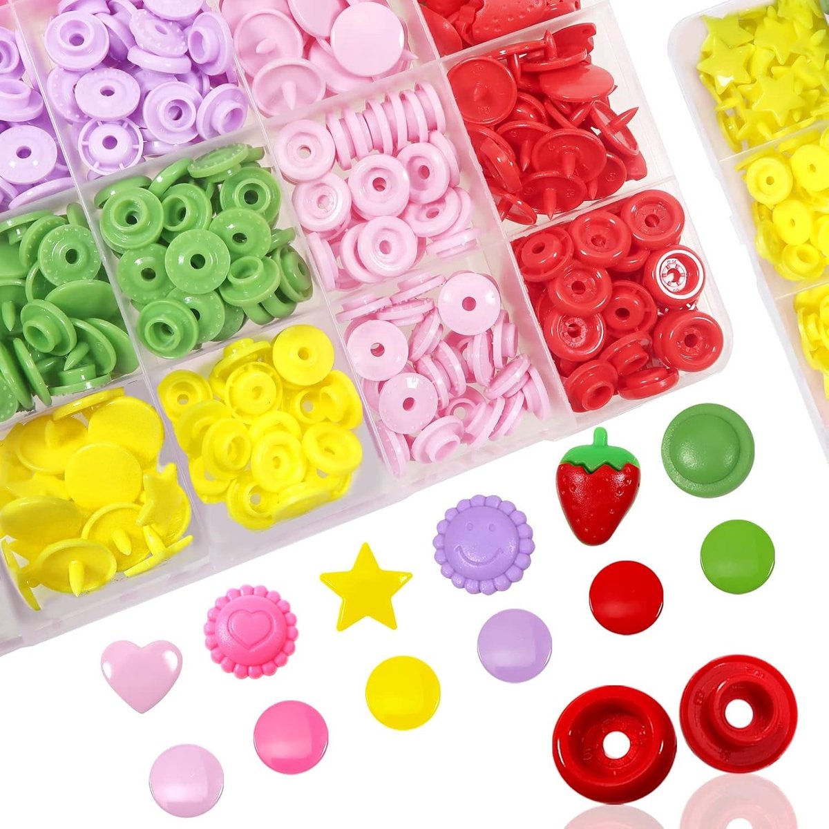 142 Sets Drukknopen in Multicolor - 10mm tot 14mm - Ideaal voor Accessoires, Kleding en DIY Projecten