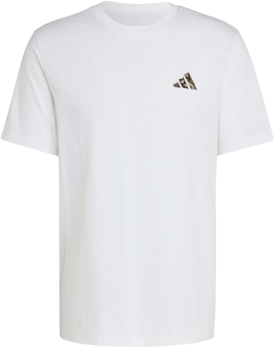T-shirt adidas Camo Small Logo Wit