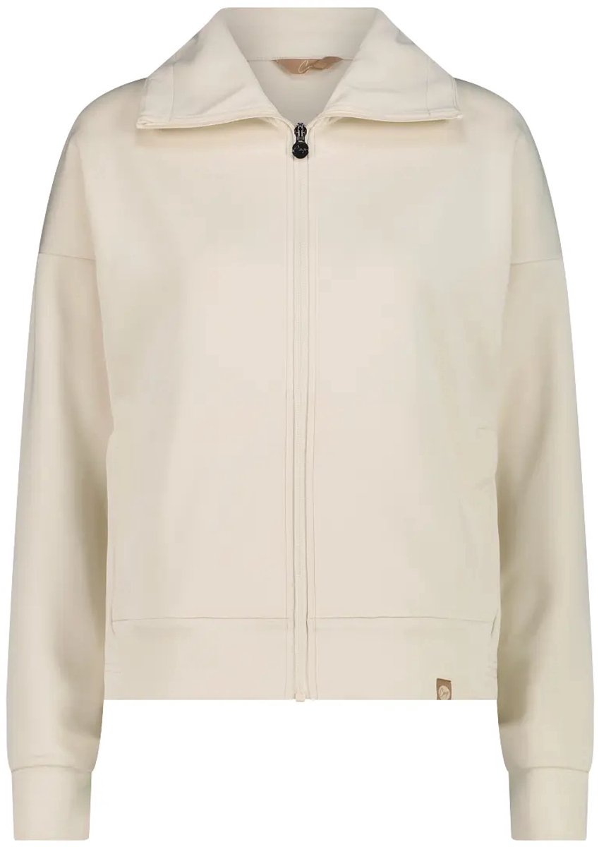 Satijnen Modal Rits Sweatshirt Dames CMP Avorio