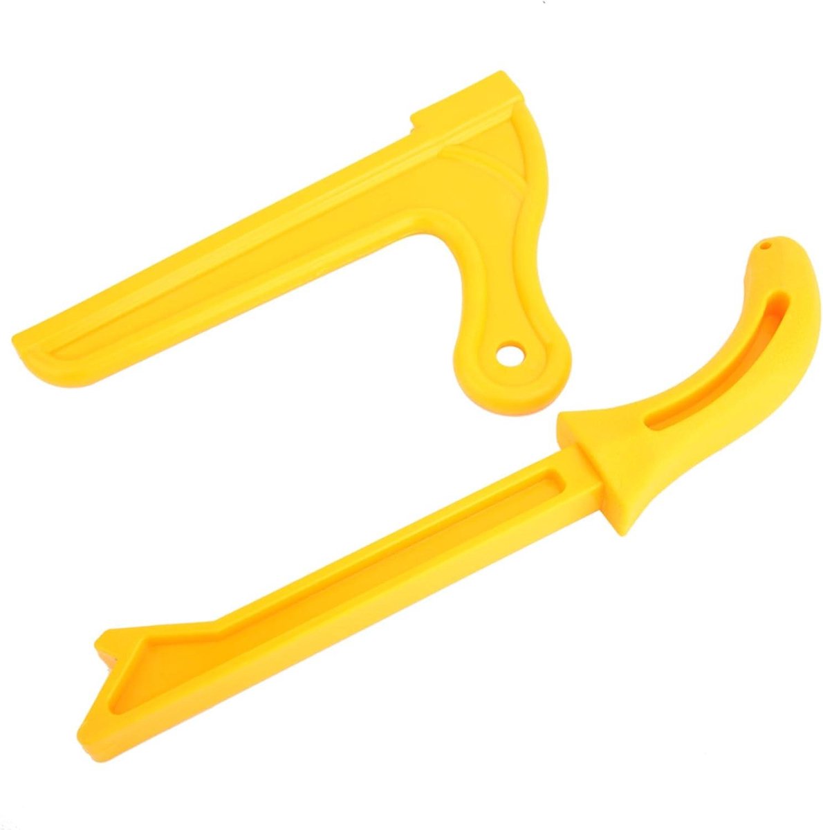 Houtzaag Duwstok - Duwblok Veiligheid - Veilig Zagen - Ergonomische Grip - 2 Stuks - Geel