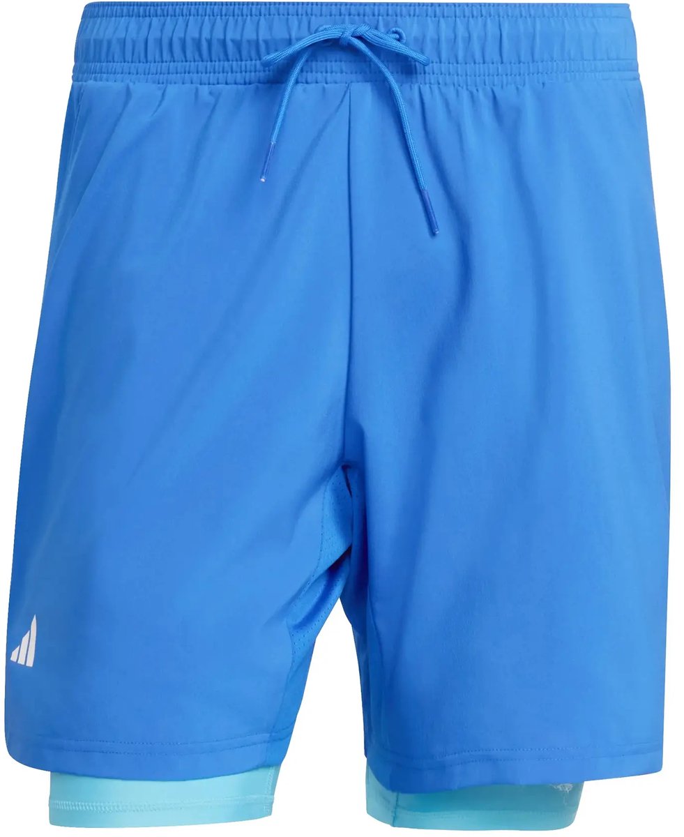 2 in 1 shorts adidas Club Blauw