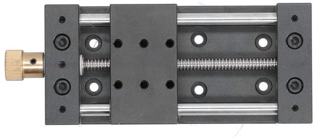 Handmatige lineaire actuator 75 mm met hoge precisie, aluminium rail en basis voor lineaire beweging en verplaatsing